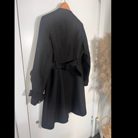 Ted Baker Black Double-Breasted Trench Coat – Size 4 - Picture 3 of 5